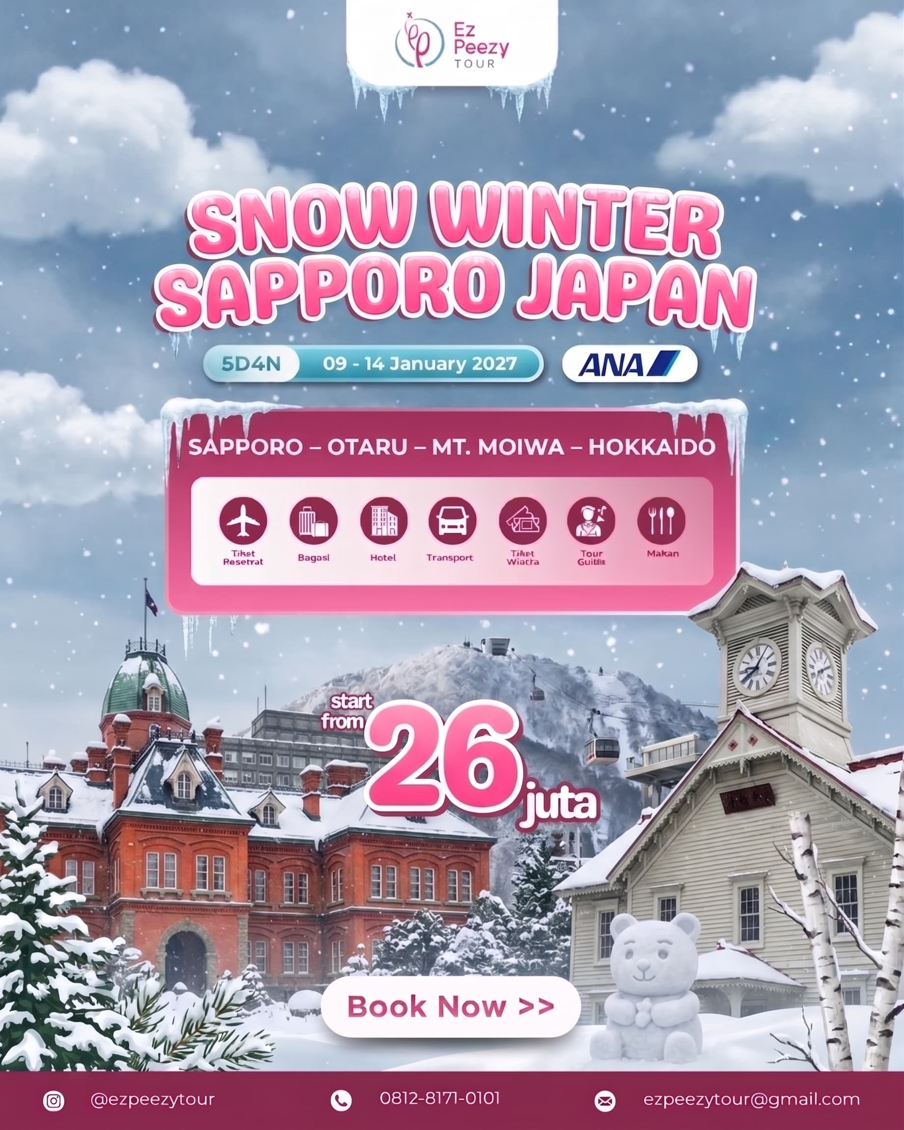 5D4N SNOW WINTER SAPPORO JAPAN